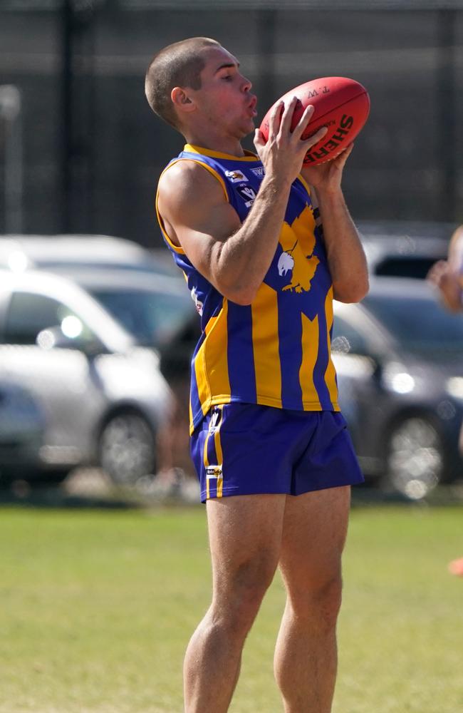 Jordan Hayter with the ball for Somerville. Picture: Valeriu Campan