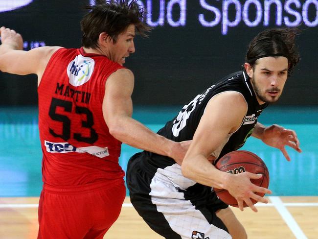 Chris Goulding scored 27 points in United’s win over the Wildcats. Picture: Mark Dadswell