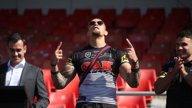 3/10/22: James Fisher-Harris? Penrith Panthers fan day at BlueBet Stadium after winning the 2022 premiership. John Feder/The Daily Telegraph