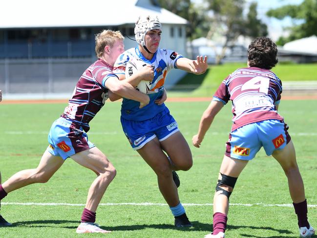 Cayde Miller of the Pride in action during the Cyril Connell Challenge between the Northern Pride and the CQ Capras at Barlow Park on Saturday. Picture Emily Barker.