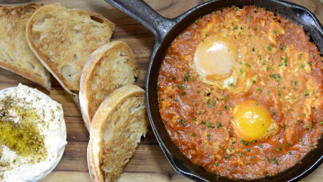 Shakshuka at Fuel Espresso cafe, Brookvale. Picture: Troy Snook