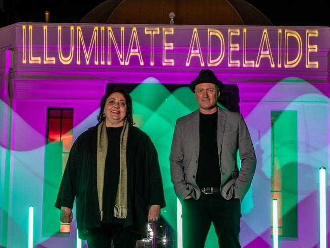 Winter Festival Illuminate Adelaide Co-Founderds and Creative Dircetors Rachael Azzopardi and Lee Cumberlidge.  Picture Tim Standing