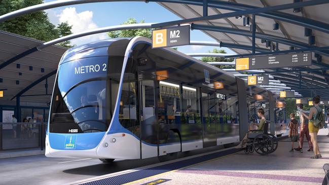 Artist impression of Brisbane Metro station at Herston.