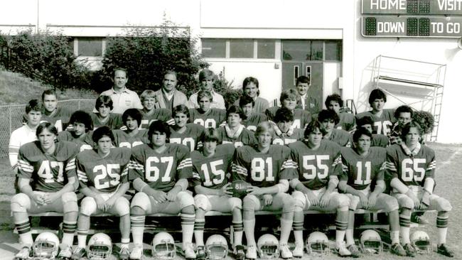 Dan van Holst Pellekaan was a member of the football team at Maret School in Washington DC in 1981. He is number 81.