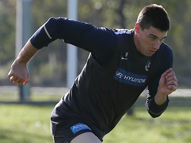 Carlton training at Power House Hockey Club, St Kilda. Matthew Kreuzer sprints Picture:Wayne Ludbey