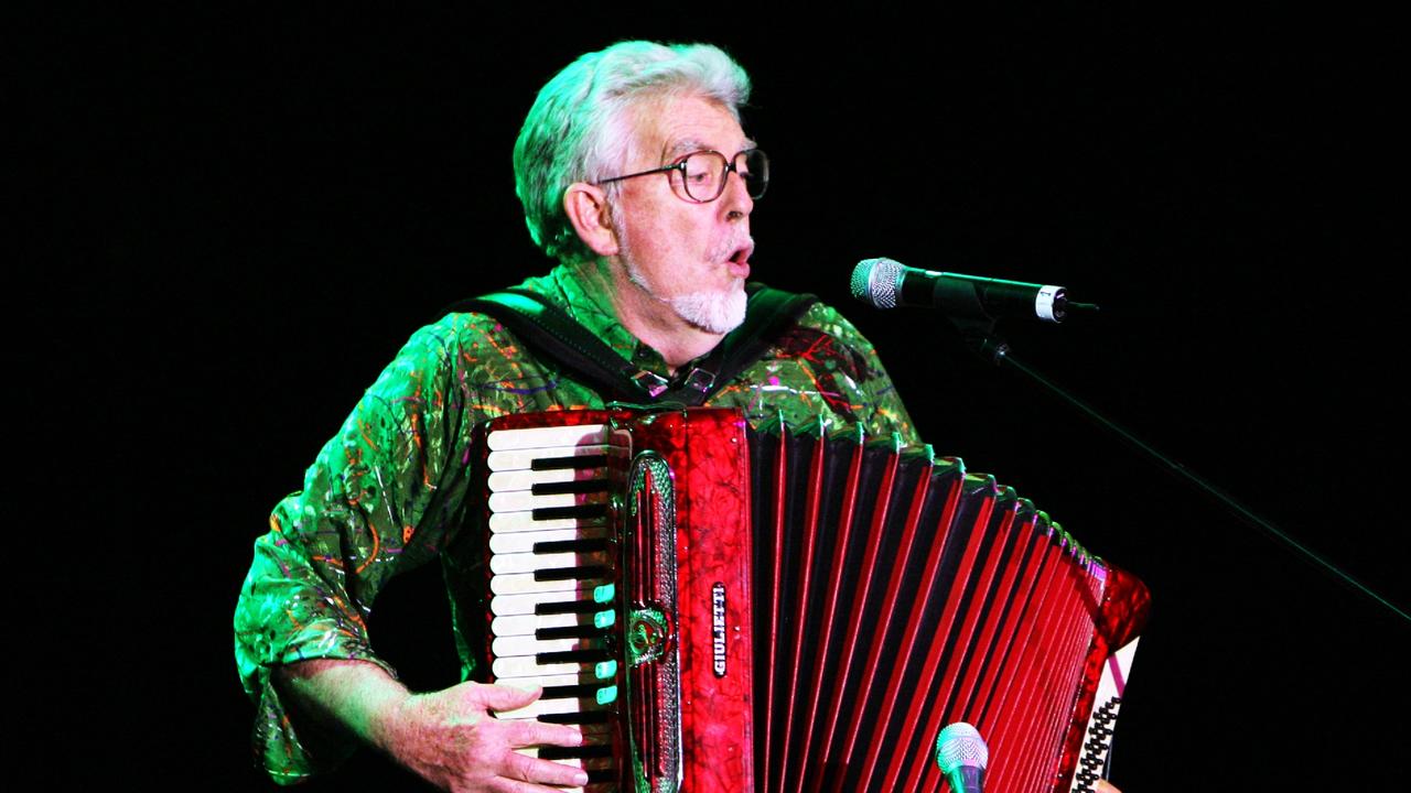 Rolf Harris on stage during a performance at the Sydney Opera House in the 1990s.