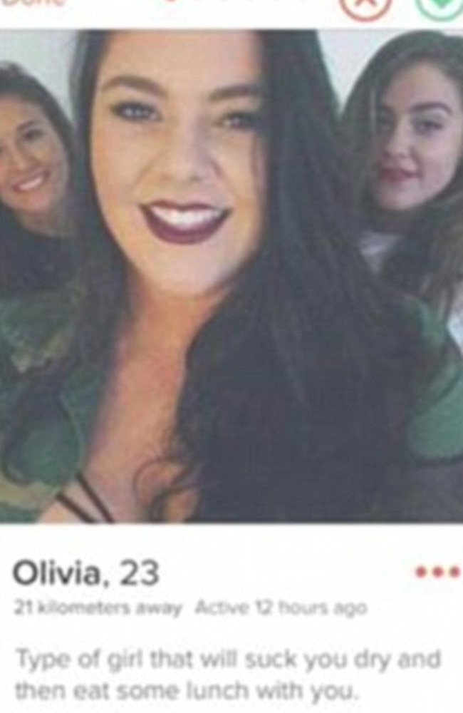 Victim Olivia Melville’s Tinder profile carried a song lyric from rapper Drake.