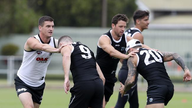 Port stars Tom Rockliff, Robbie Gray, Travis Boak and Chad Wingard are all worth consideration for your SuperCoach teams. Picture: SARAH REED