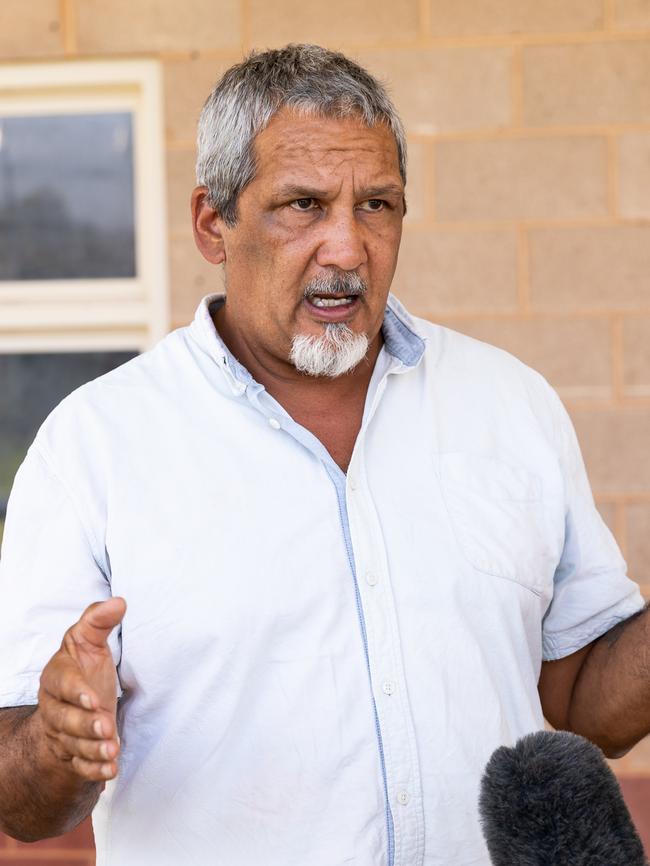 Alice Springs Councillor and Alyawerre man Michael Liddle has been involved in local footy for decades. Picture: Emma Murray