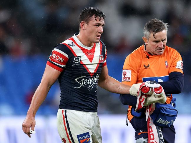 Joseph Manu could be set for a stint on the sidelines after suffering a suspected fractured hand. Picture: Getty Images
