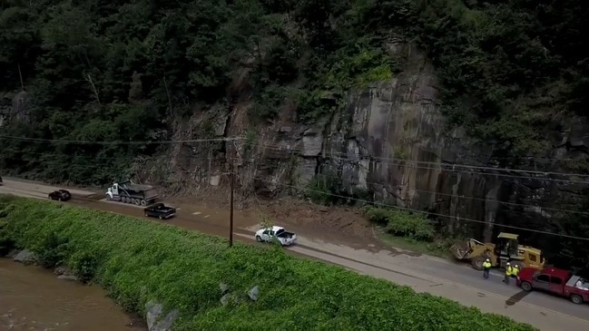 Truck Swallowed in Sinkhole as Flash Flooding and Mudslides Hit Grundy ...