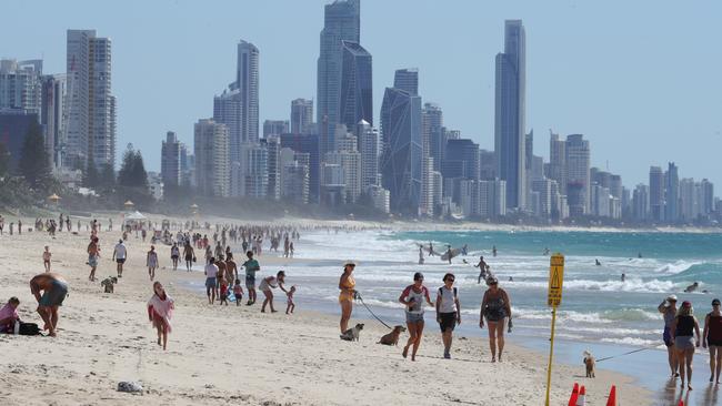 Crowds will soon return to the Gold Coast. Pictured: Easter beach crowds at Miami / Glenn Hampson.