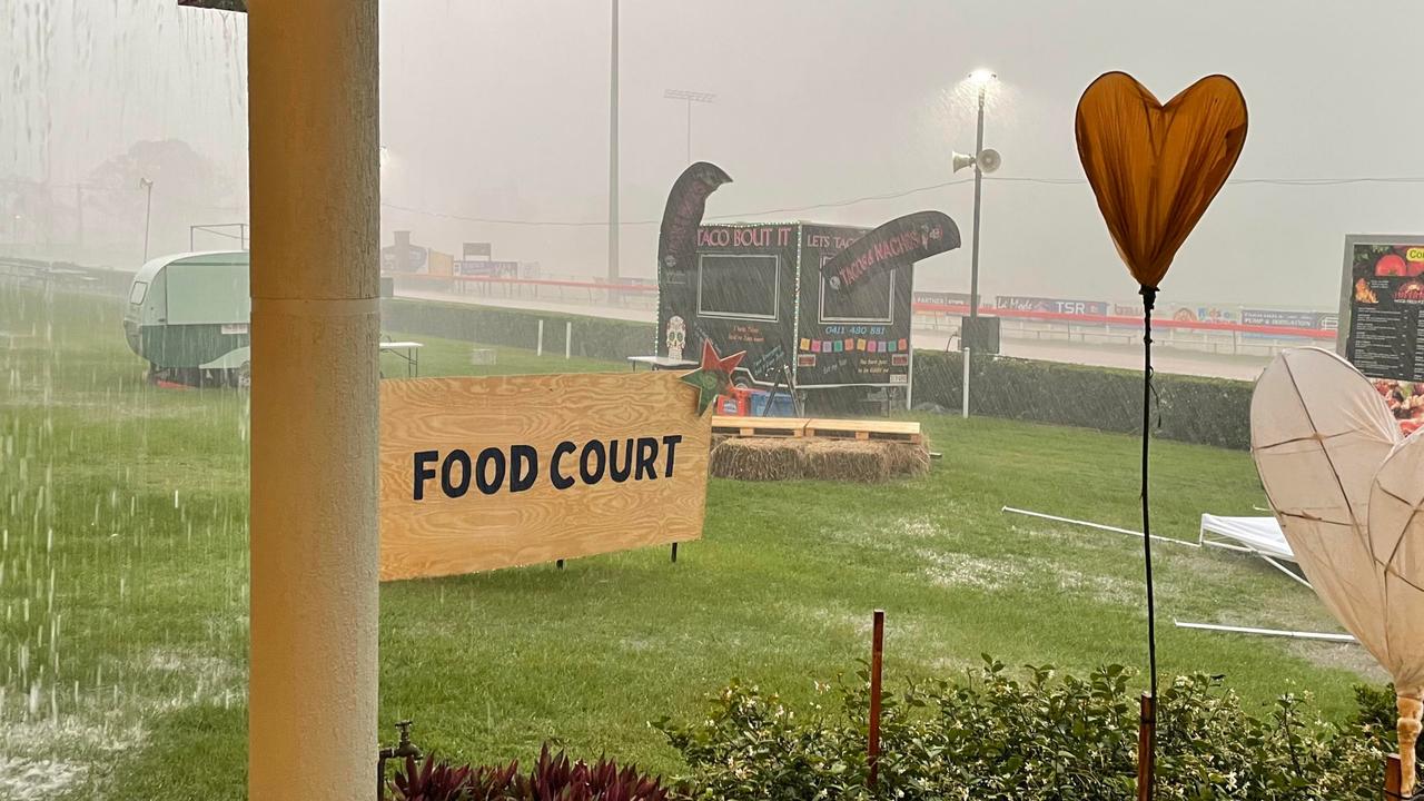 Torrential rain accompanied the late afternoon storm which rolled across the Gympie region.