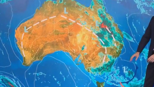 Rain forecast across the country for 5pm Friday. Picture: Sky Weather