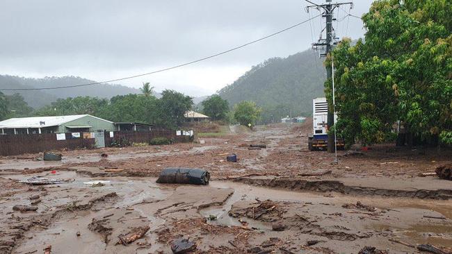 The view from Jabalbina Yalanji Aboriginal Corporation's ranger base in Wujal Wujal following the recent floods.