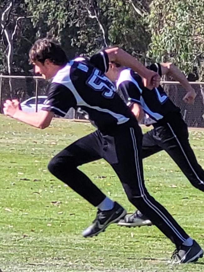 Hayden Bunn going through running drills. Picture: Supplied