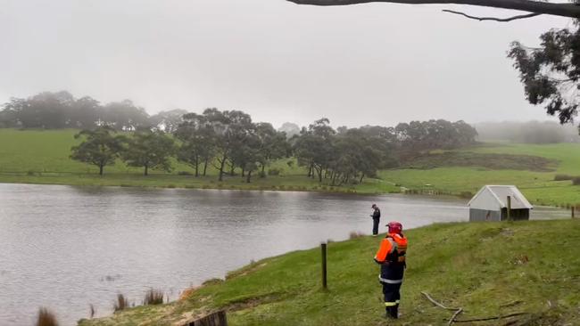 The Hope Forest dam is threatening to collapse. Picture: 10 News First