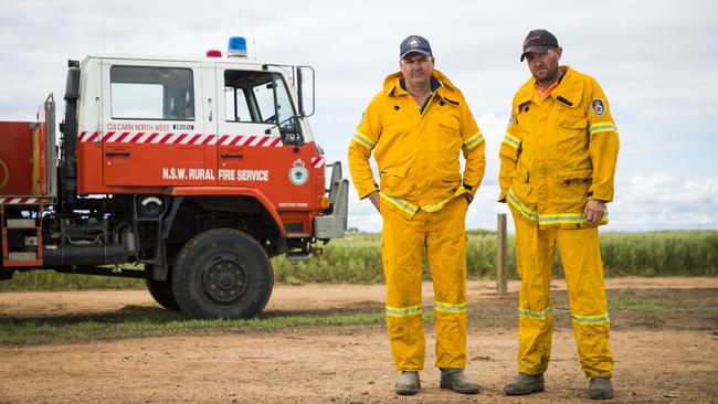 The pair were with Sam McPaul when the tornado flipped the truck on its roof. Picture: Dylan Robinson