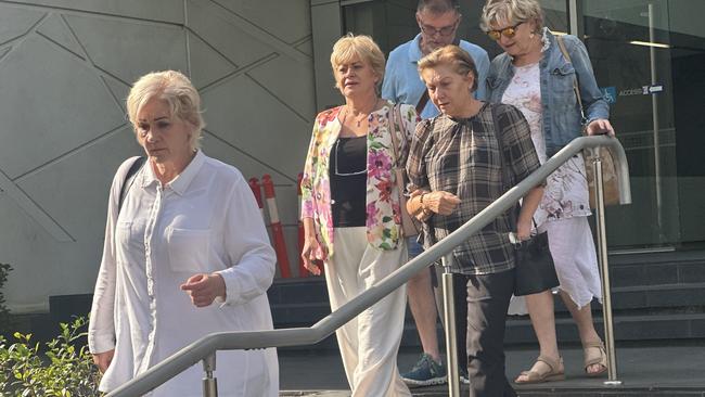 Bozena Knapinski leaves court with her supporters after a jury acquitted her of trying to poison her former husband. Picture: Emma Kirk / NewsWire