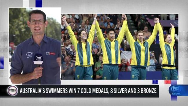 Aussie swimmers claim 7 gold, 8 silver, 3 bronze