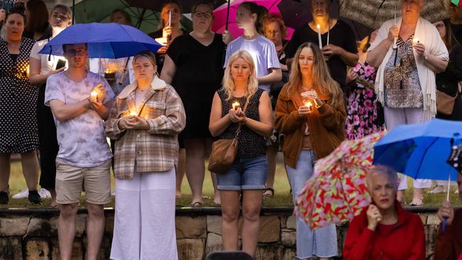 A candlelight vigil at Lake Eden, North Lakes to celebrate the life of Emma Lovell. Picture: Richard Walker