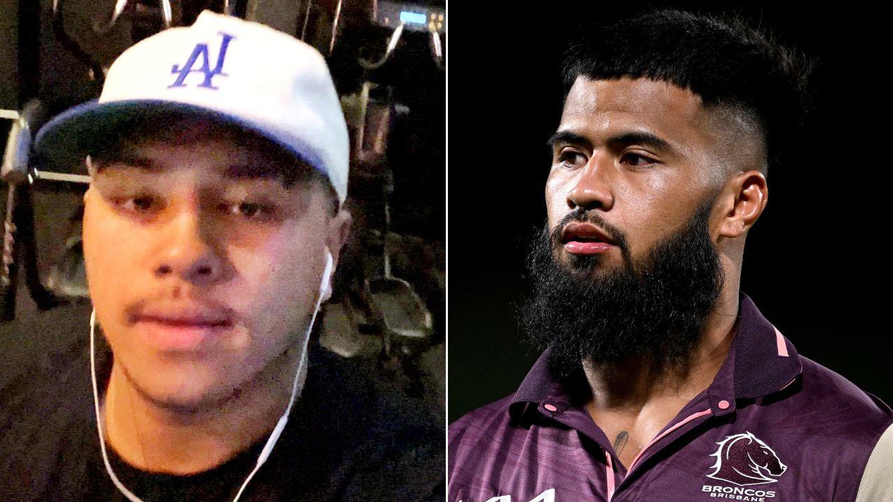 Zeda Haas (left), the brother of NRL star Payne Haas (right), arrested on drug trafficking charges.