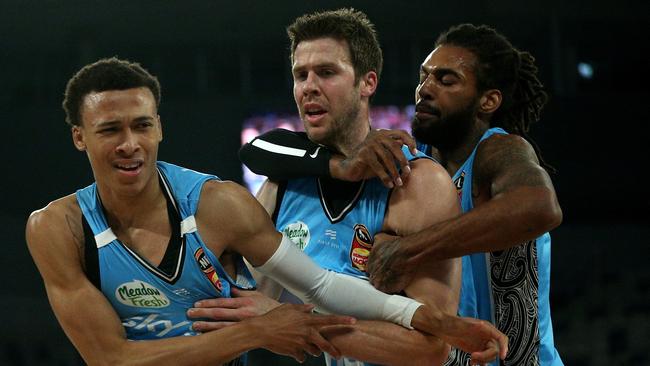 Hampton said after the match his only regret was letting his teammates down. Picture: AAP