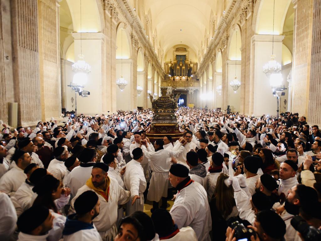 Locals celebrate the feast of Saint Agatha.