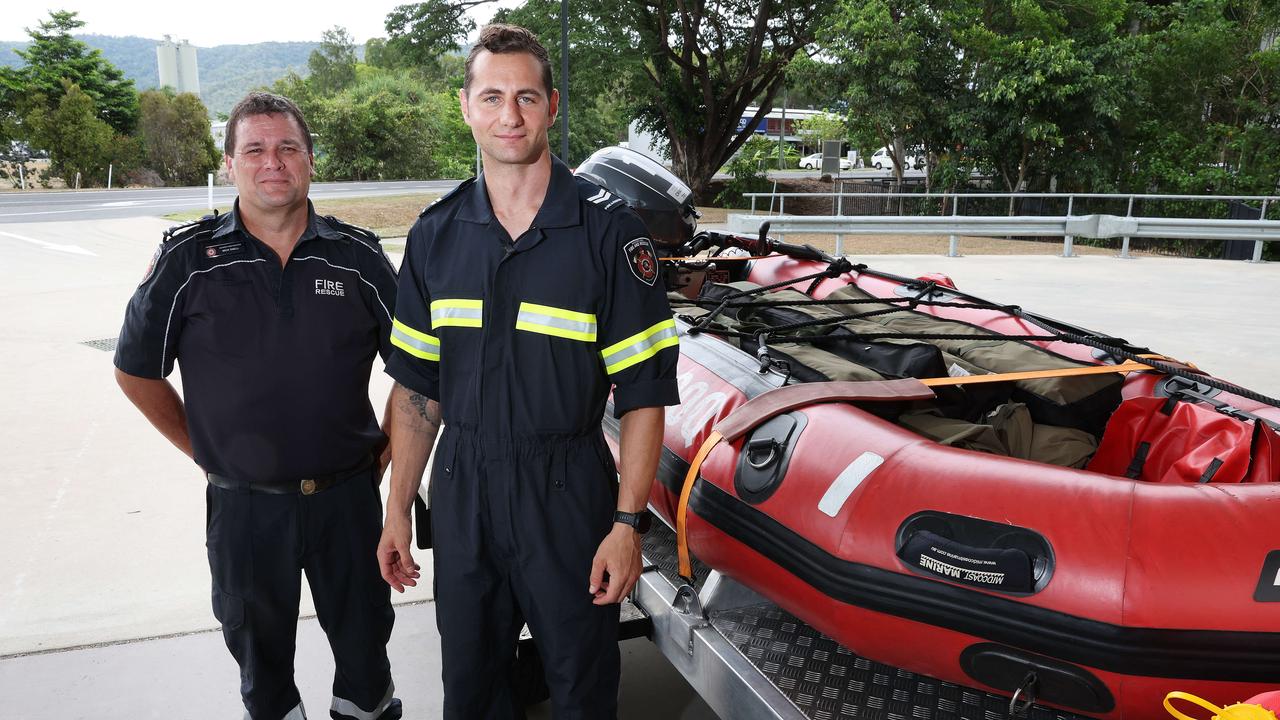 Swift Water Rescue team Mick Snell and Chris Di Florio in Port Douglas. Picture: Liam Kidston