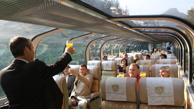 Inside the Rocky Mountaineer. Picture: Scott Podmore