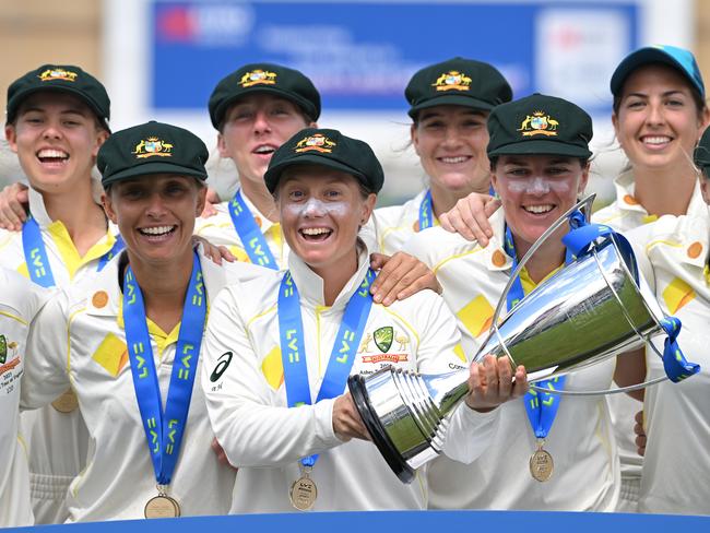 Australia will face the West Indies, India and South Africa in a busy stretch after the 2023 women‘s Ashes. Picture: Stu Forster/Getty Images