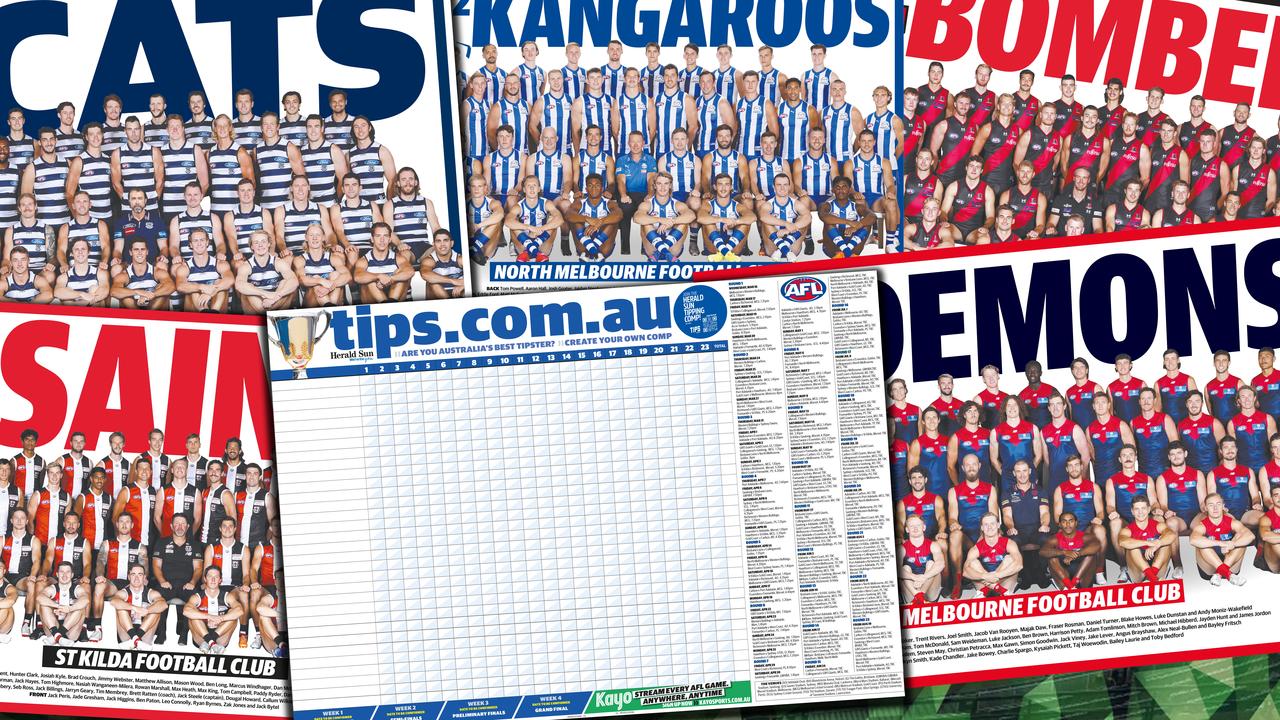 AFL 2022 Download your team poster, tipping chart, fixture Daily Telegraph