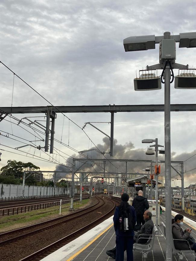 The huge plume could be seen kilometres away. Photo: Madeleine Achenza / NCA Newswire