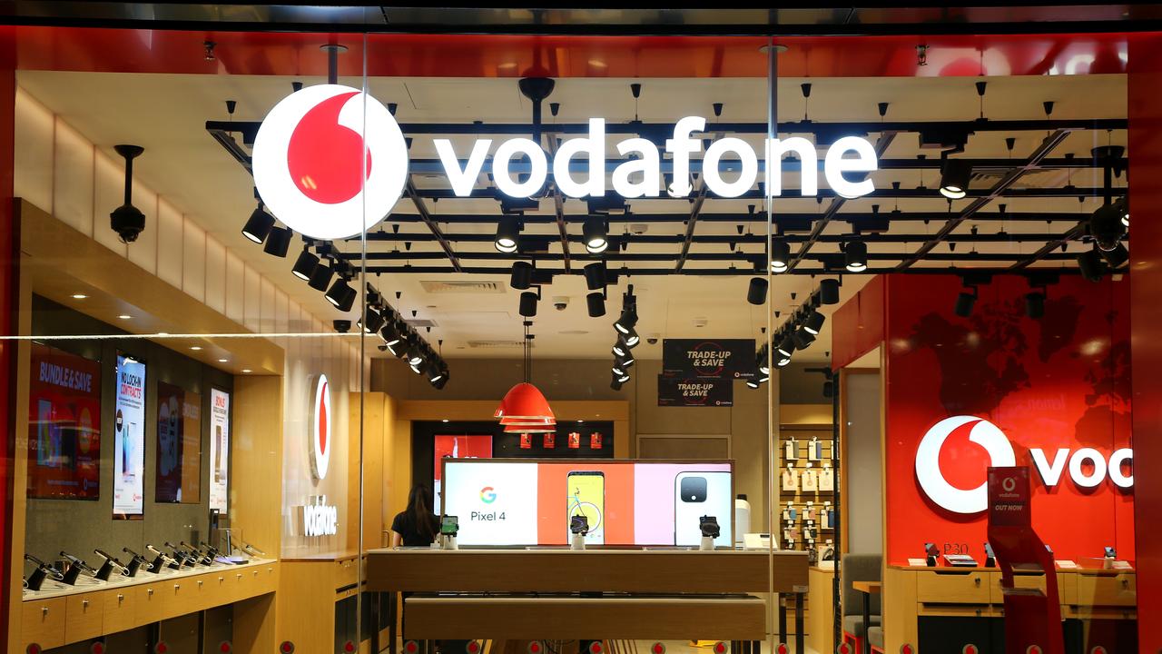 A Vodafone store in Brisbane’s Queen Street Mall. Picture: AAP/David Clark