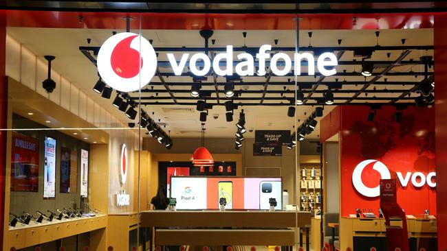 A Vodafone store in Brisbane’s Queen Street Mall. Picture: AAP/David Clark