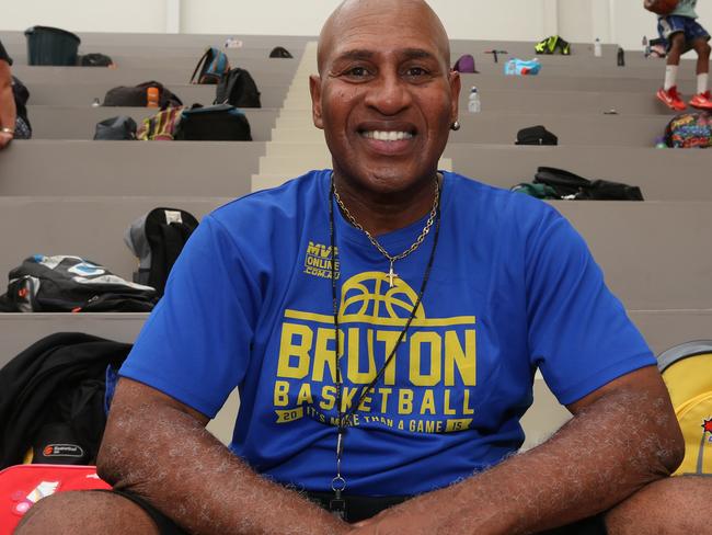 Cal Bruton at a basketball camp.