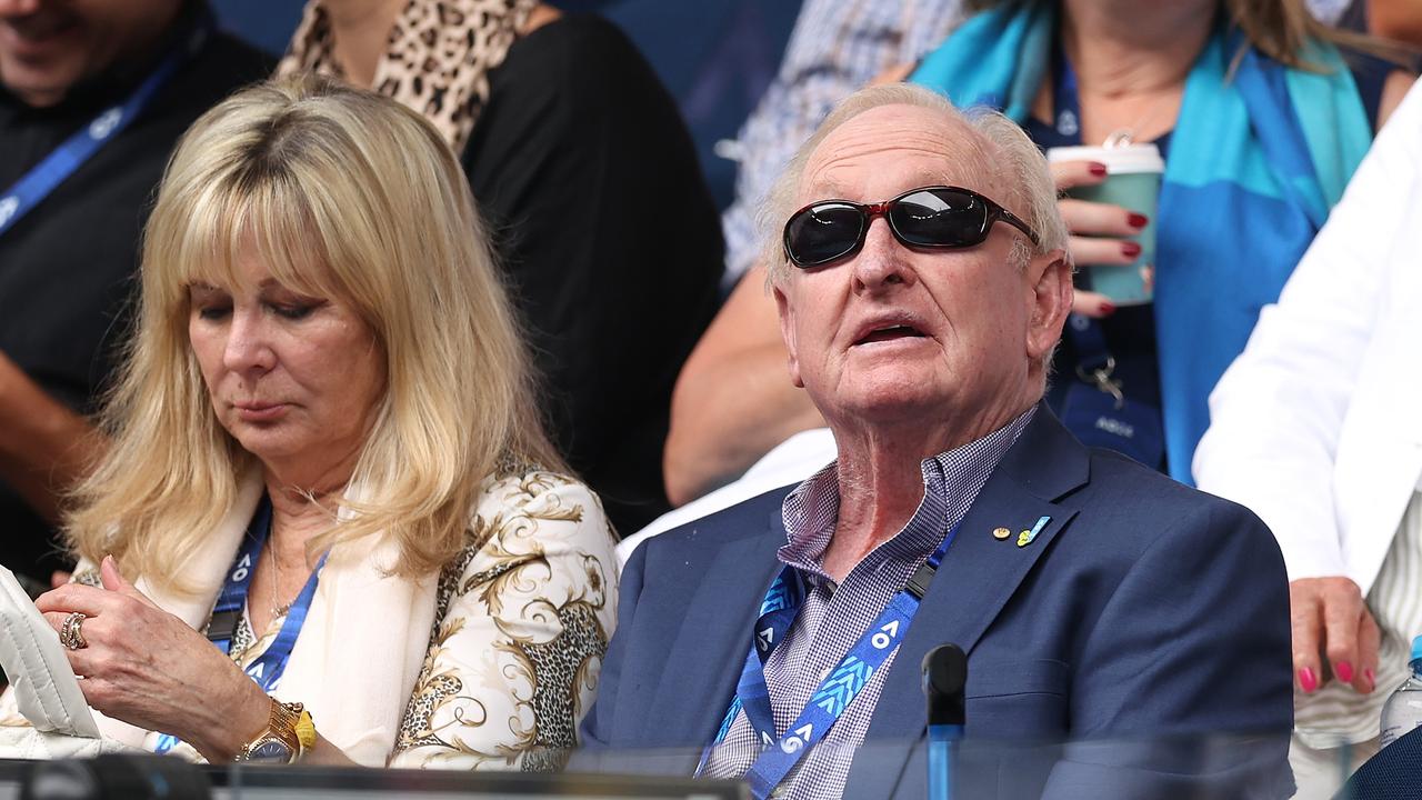 Rod Laver was in attendance as Gauff advanced to the quarter-finals. (Photo by Julian Finney/Getty Images)