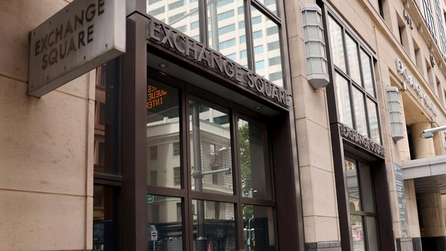 Heavyweight financials were the main drag on the Securities Exchange on Tuesday but energy, information technology, real estate and materials stocks also underperformed. Above, outside the ASX in Sydney. Picture: NCA NewsWire / Damian Shaw