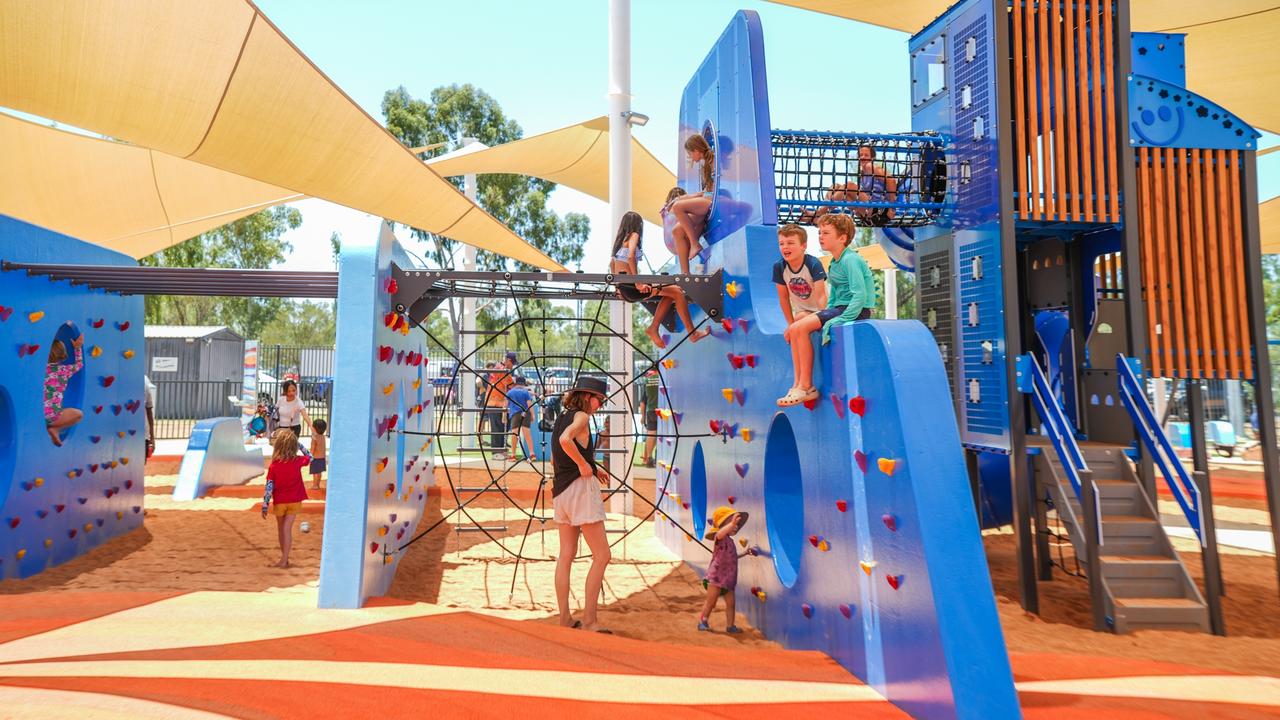 Thousands flocked through doors of the official opening of the Alice Springs adventure park on Saturday, November 2, 2024. Picture: Alice Springs Town Council