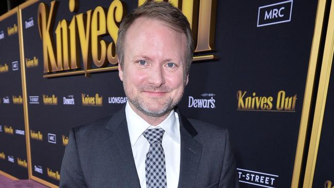 Divisive Last Jedi Rian Johnson, pictured here at the premiere of his new movie Knives Out, 'is getting his own Star Wars trilogy. Picture: Getty