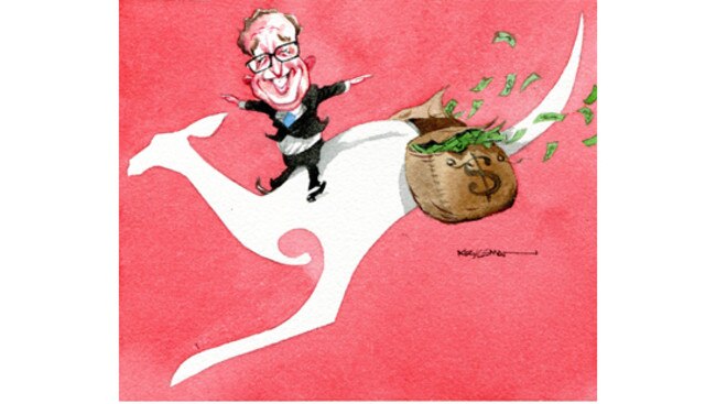 Qantas boss Alan Joyce. Illustration: Sturt Krygsman.