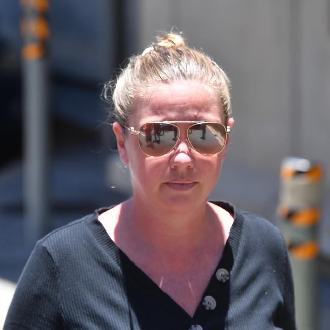 Laura Peverill (nee Black) leaves the Townsville Watchhouse. Picture: Evan Morgan