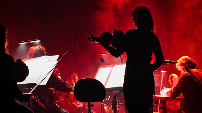 The Tasmanian Symphony Orchestra performs Obscura II - Milaythina. Picture: Caleb Miller