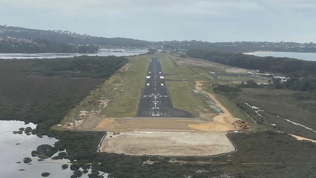 The reopening of Merimbula Airport has been postponed by heavy rains that scuttled reconstruction work. Picture: Bega Valley Shire Council