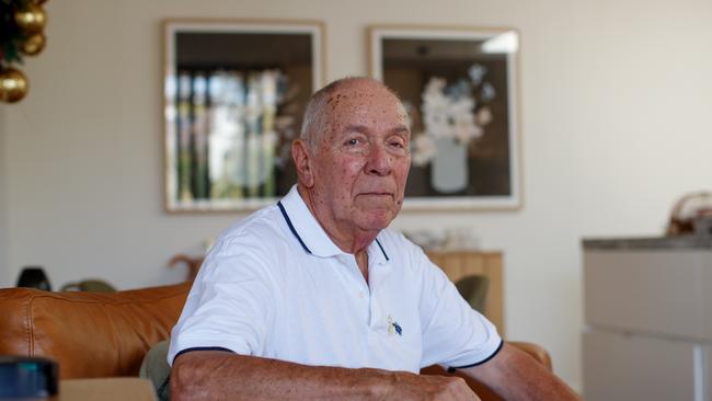 Childhood Holocaust Survivor Eddy Boas pictured at home in Sydney on Sunday, January 27, 2025. Picture: Nikki Short