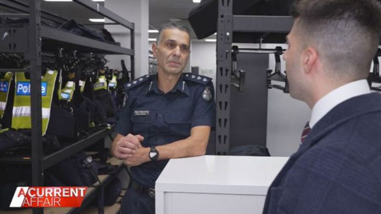 Acting Victoria Police Inspector Rob Nazaretian says young people are breaking into homes to steal keys for luxury cars. Picture: A Current Affair