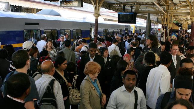 Flinders St Station at peak hour — not an ideal place to collapse.