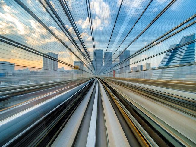Warp Speed ... I took this shot while traveling to Tokyo on the Yurikamome Line which takes its name from the common black-headed gull which populates the bay of said Japanese capital. Location: Tokyo, Japan. Picture: Mike Hollman (NZ)/Siena International Photo Awards 2016