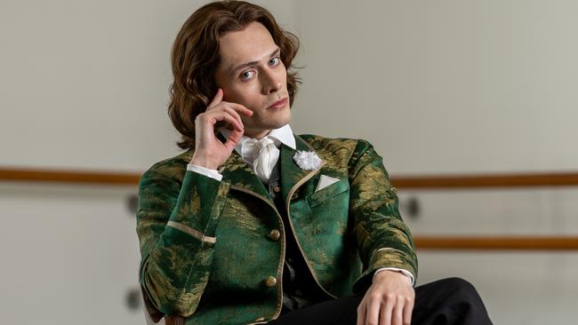 Principal artist Callum Linane dances the role of Oscar Wilde in British choreographer Christopher Wheeldon’s Oscar, for the Australian Ballet. Picture: Jake Nowakowski