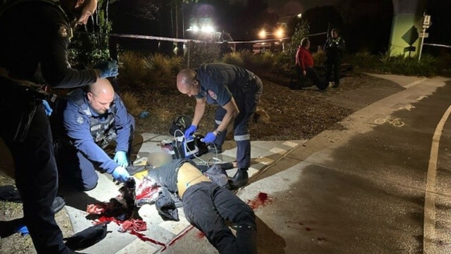 The delivery driver was taken to hospital with non-life-threatening injuries. Picture: Supplied